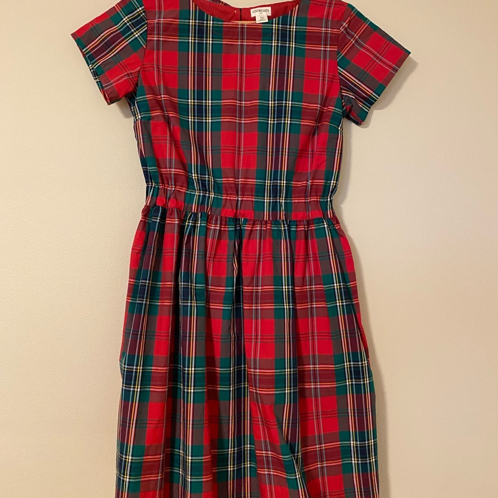 Crewcuts Red and Green Plaid Kids Dress
